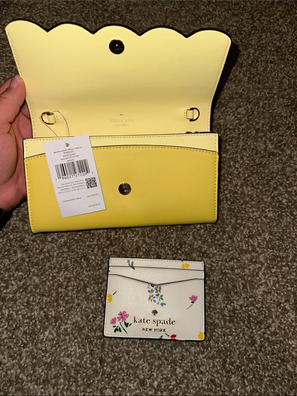 Kate Spade clutch crossbody + card case